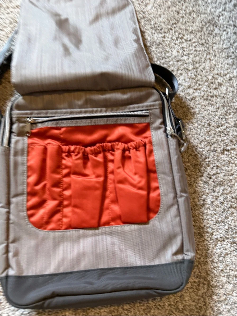 Eagle Creek Gray Orange Crossbody Shoulder Bag - Compact Everyday Carry - Picture 5 of 11